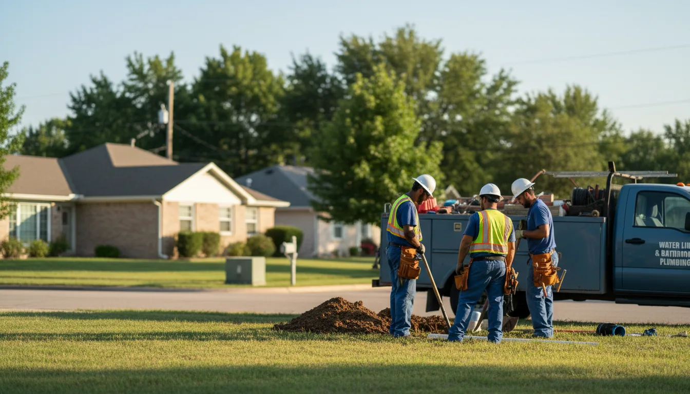 Residential water line and bathroom plumbing service in Oelrichs, SD